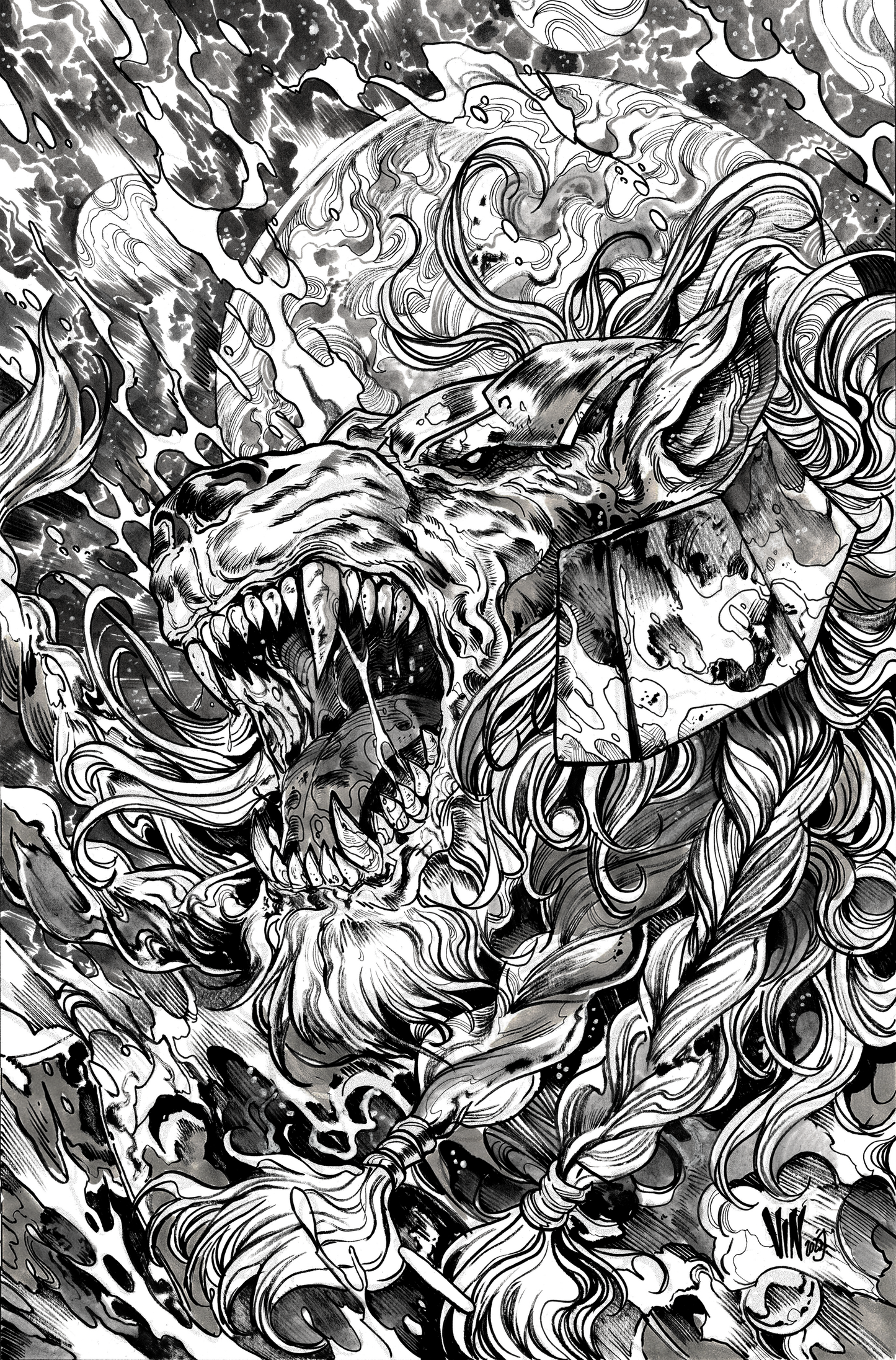 Invincible Universe: Battle Beast #6 - Vincenzo Riccardi Black/White Exclusive