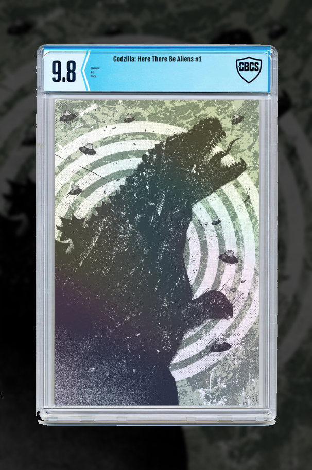 CBCS 9.8 - Godzilla: Here There Be Aliens 1 UFO Exclusive (Matt Wilson)