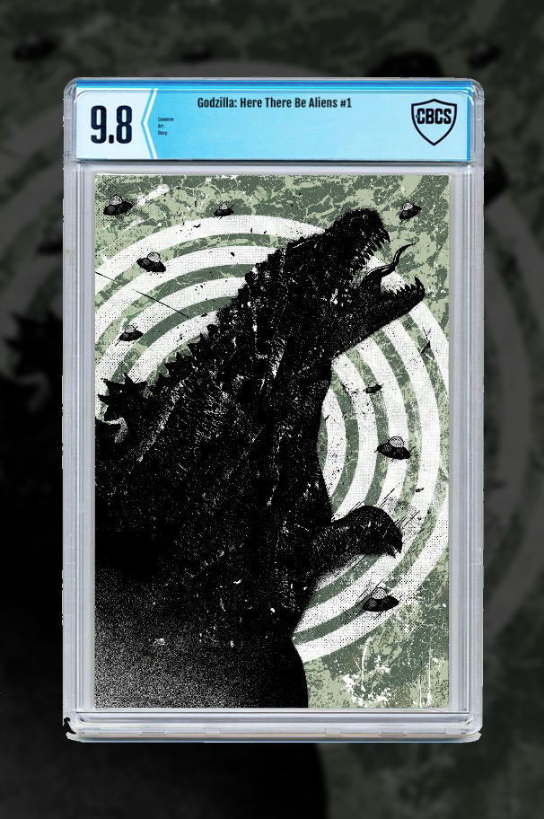 CBCS 9.8 - Godzilla: Here There Be Aliens 1 UFO Exclusive (Matt Wilson)