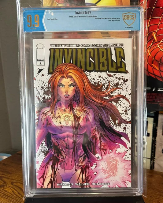 Invincible #2 Gold Foil CBCS 9.9 - Atom Eve Battle Damage - Tyler Kirkham